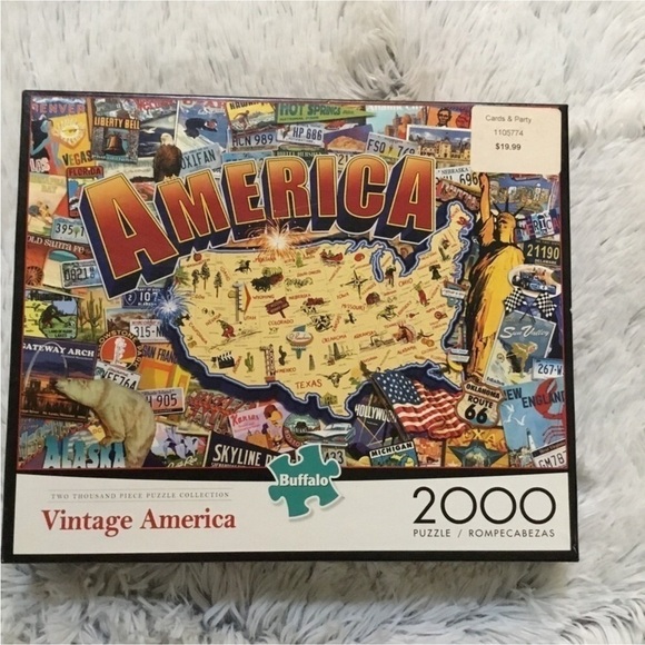 BUFFALO Games Vintage America 2000 piece puzzle New never opened - Picture 1 of 10
